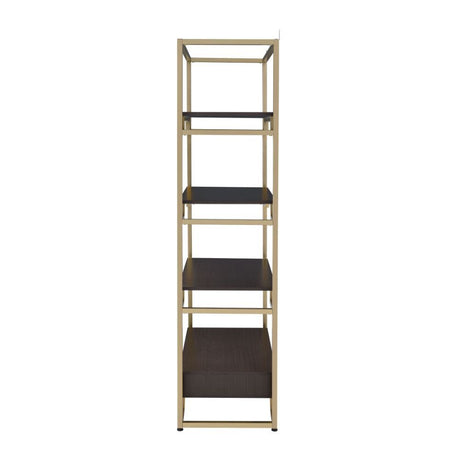 Yumia - Bookshelf - Gold & Walnut