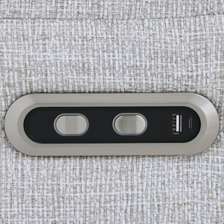 Eastre - Power Motion Sofa With USB Port - Beige Chenille