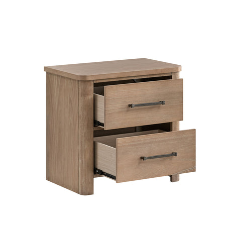 Anika - 2 Drawer Nightstand - Natural / Brown