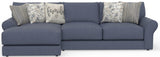 Cape May - Sofa Chaise With Comfort Coil Seating And 5 Accent Pillows Included