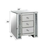 Nysa - Accent Table - Mirrored & Faux Crystals
