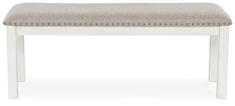 Robbinsdale - Large Upholstered Dining Room Bench - Antique White