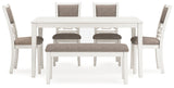 Erinberg - Dining Room Table Set (Set of 6) - Antique White