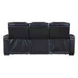 Ephron - Power Motion Sofa With Dropdown Table, Wireless Charging, Reading Light, Power Headrests & LED - Black