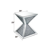 Noralie - End Table With Faux Diamonds - Mirrored