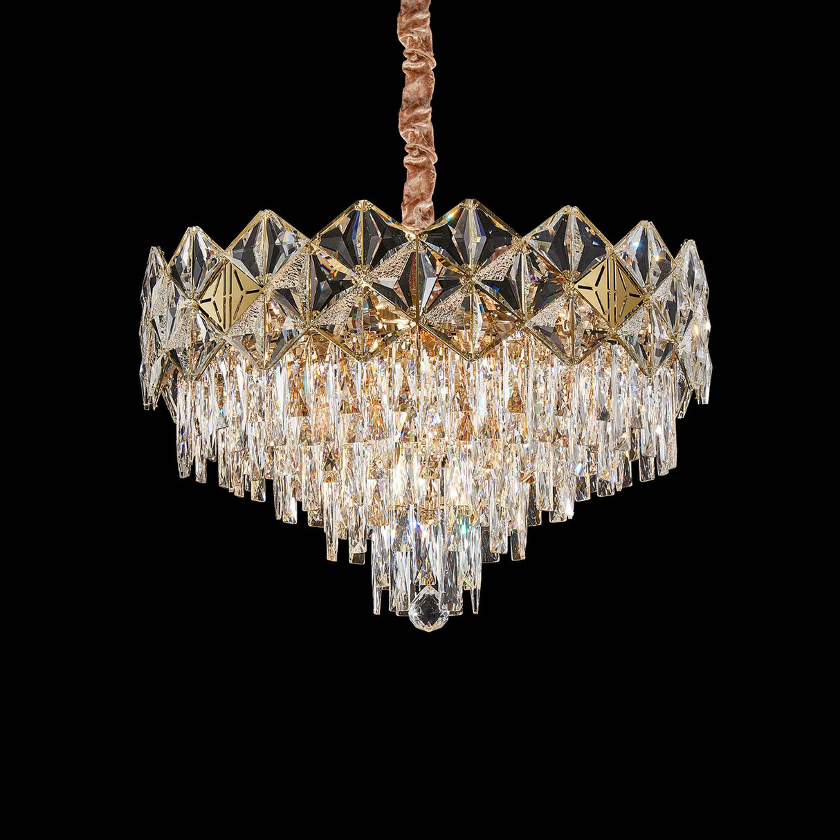 Michael Amini Lighting - Regalia 13-Light Crystal Chandelier - Gold