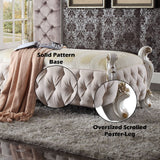Picardy - Bench - Fabric & Antique Pearl