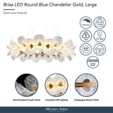 Michael Amini Lighting - Brisa 39" Round LED Chandelier - Ocean Blue / Bronze