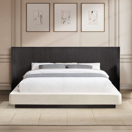 Clayten - Queen Bed - Beige / Espresso