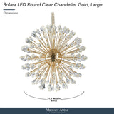 Michael Amini Lighting - Solara 32" Round Crystal LED Chandelier - Gold