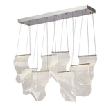 Michael Amini Lighting - Sheer Waves 8-Light Modern LED Chandelier - Chrome