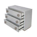 Anpu - Console Cabinet - Silver Faux Crocodile Skin