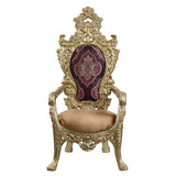Bernadette - Arm Chair (Set of 2) - Pattern Fabric & Gold