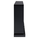 Drisana - Fireplace - Black Mirrored
