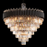 Michael Amini Lighting - Symphony Round 37-Light Crystal Chandelier - Black