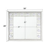 Farai - 28" Accent Mirror - Mirrored & Faux Crystal Diamonds