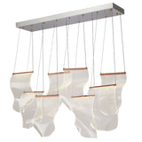 Michael Amini Lighting - Sheer Waves 8-Light Modern LED Chandelier - Rose Gold