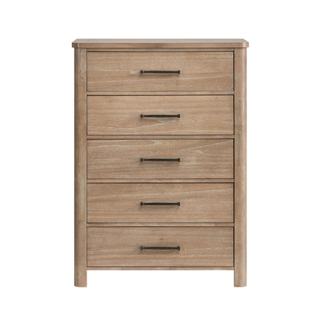 Anika - 5 Drawer Chest - Natural / Brown