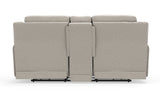 Micah - Power Headrest Power Deep Seat Reclining Console Loveseat - Oatmeal