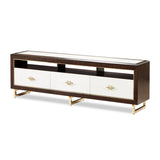 Belmont Place - Media Cabinet - White / Dark Brown