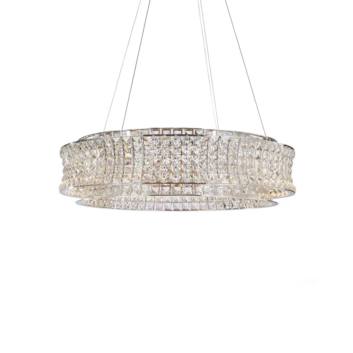 Michael Amini Lighting - Galaxy 32" Round LED Crystal Chandelier - Chrome