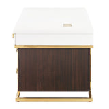 Belmont Place - Desk - White / Dark Brown