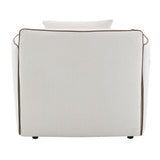 Yolanda - Chair With Pillow - Beige Chenille