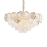 Michael Amini Lighting - Almara 18-Light Frosted Glass Chandelier - Frost / Gold