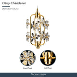 Michael Amini Lighting - Daisy 20" Crystal LED Chandelier - Gold