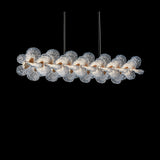 Michael Amini Lighting - Brisa 50" Rectangular LED Chandelier - Ocean Blue / Bronze