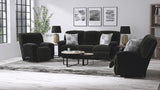 Comet - Power Lay Flat Reclining Sofa - Black