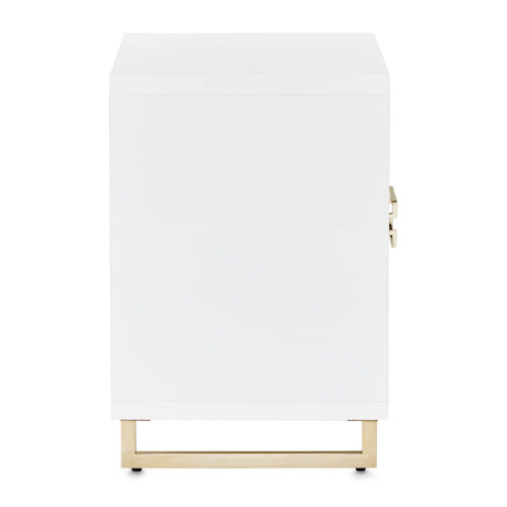 Palm Gate - Nightstand - Cloud White