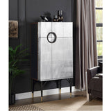 Yoela - Wine Cabinet - Leather & Aluminum