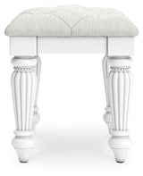 Kozlani - 3 Pc. - Vanity, Mirror And Stool - White