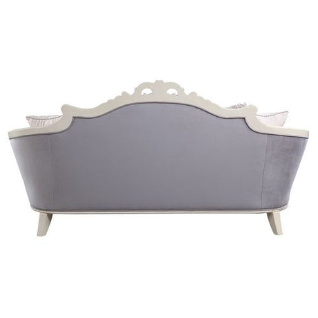Galelvith - Sofa With 6 Pillows - Gray Fabric