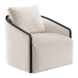 Lenora - Accent Chair With Swivel - Beige Chenille