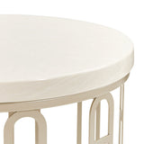La Marisia - Marble Chairside Table - Creamy Pearl / Champagne