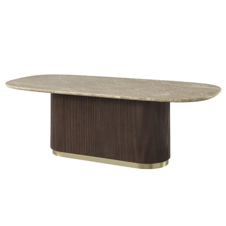 Clayten - Dining Table With Natural Marble Top