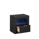 Asher - Nightstand With LED Light - Smoke