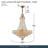 Michael Amini Lighting - Luxe Lumiere 28-Light Crystal Chandelier - Gold