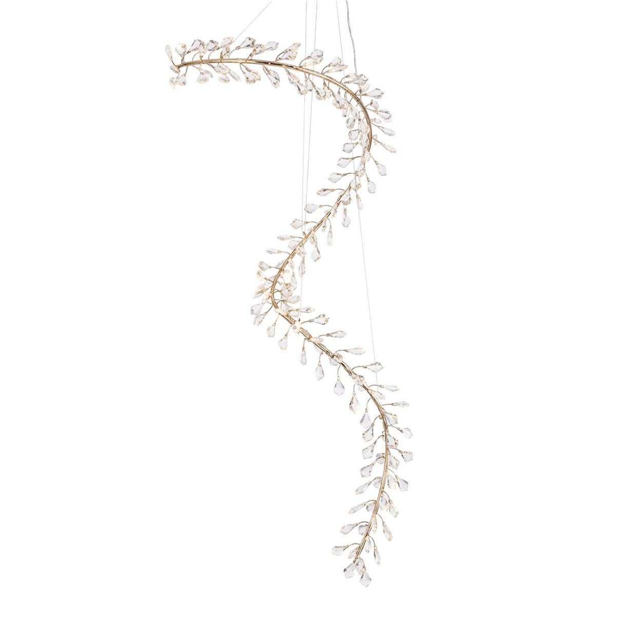 Michael Amini Lighting - Elora 98" LED Crystal Chandelier - Gold