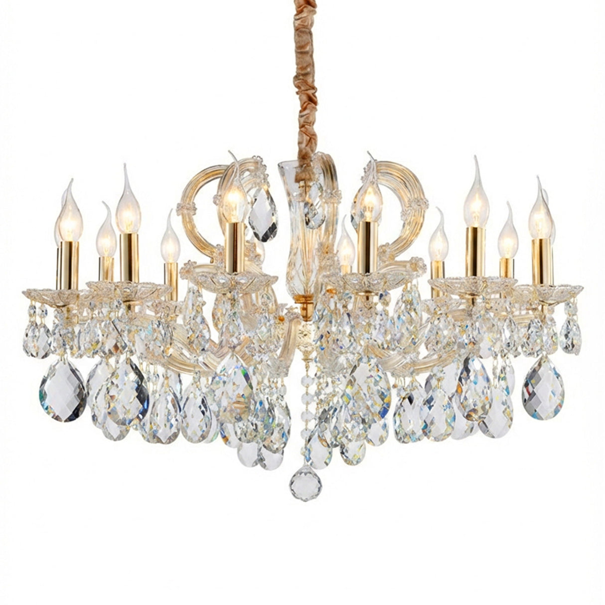 Michael Amini Lighting - Portola 14-Light Traditional Crystal Chandelier - Gold