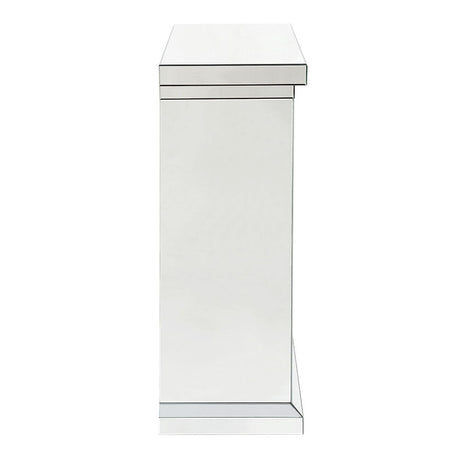 Noralie - 40" Fireplace - Mirrored & Faux Diamonds