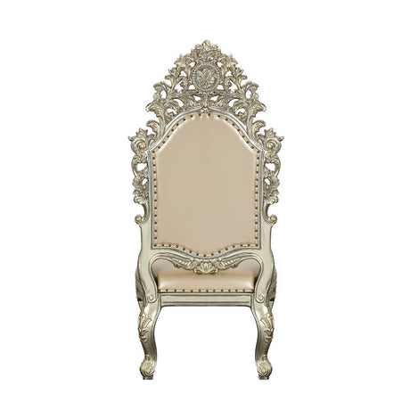 Sorina - Side Chair (Set of 2) - Synthetic Leather & Antique Gold