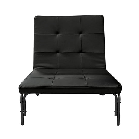 Senon - Adjustable Chair Futon - Silver & Black