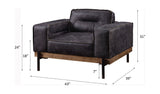 Silchester - Chair - Antique Ebony Top Grain Leather