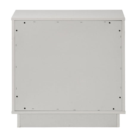 Esther - Nightstand - White / Silver