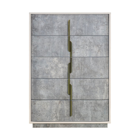 Pavira - 5-Drawer Chest - Stone