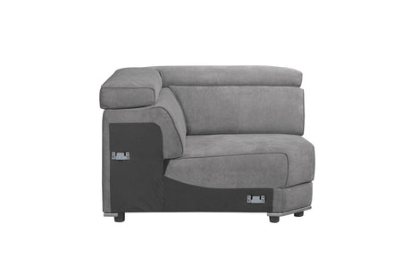 Alwin - Modular Wedge - Dark Gray Fabric