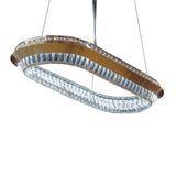 Michael Amini Lighting - Base Camp Oval Crystal LED Chandelier - Gold